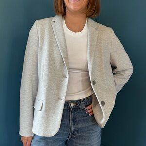 Talbots Light Gray Textured Blazer